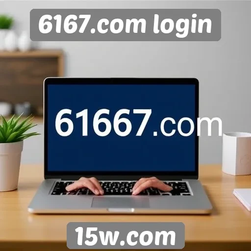 Acessando o login no site 6167.com