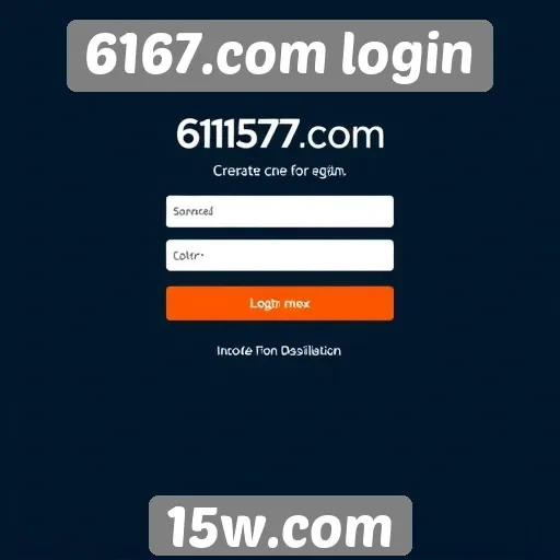 Passo a passo para realizar login no 6167.com